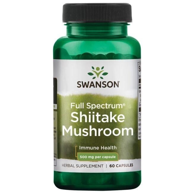 Swanson - Fullspektrum Shiitakesvamp, 500 mg - 60 kapslar