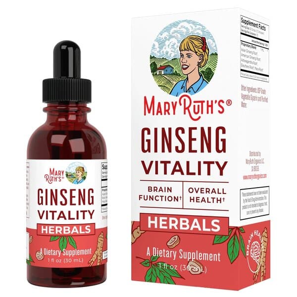 MaryRuth Organics - Ginseng Vitality Örtdroppar, 30 ml