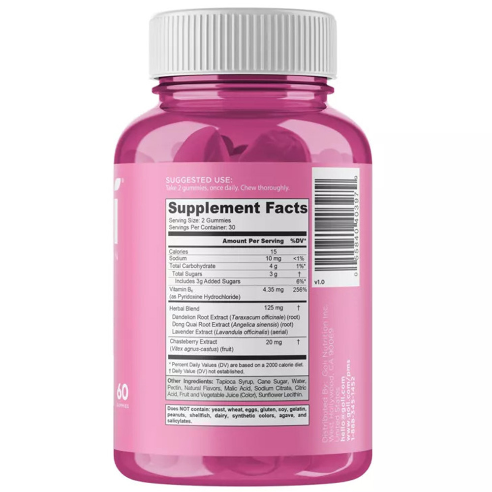Goli Nutrition - Kvinnors PMS-lindring, 60 Gummies - Bild 4