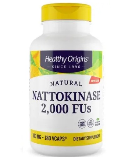 Healthy Origins - Naturlig Nattokinase 2000FU, 180 kapslar | Vitaminer och mineraler | Apoteka