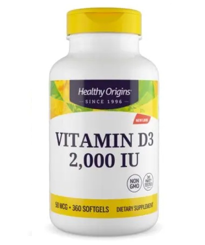 Healthy Origins - Vitamin D3, 2000 IU, 360 kapslar | Vitaminer och mineraler | Apoteka