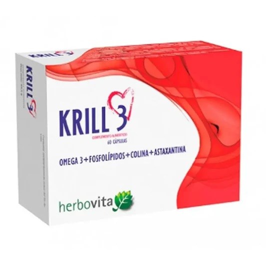 Herbovita - Krill 3, 60 kapslar | Vitaminer och mineralerOmegas - EFA - CLA - oljorKrilloljaAstaxantin | Apoteka