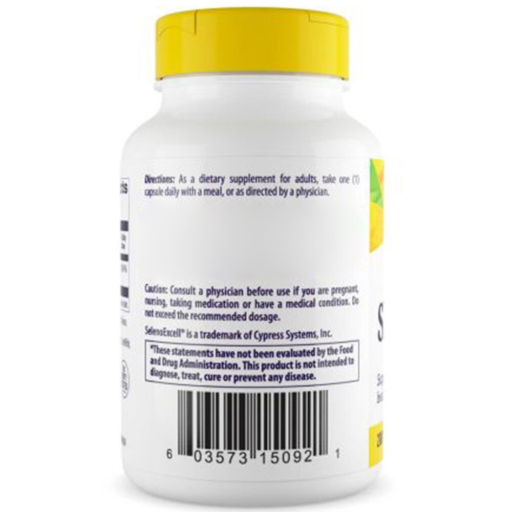 Healthy Origins - Seleno Excell Selenium, 200 mcg, 180 kapslar - Bild 4