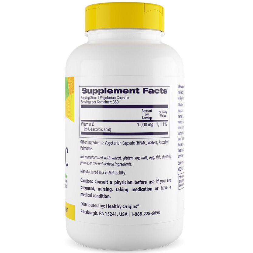 Healthy Origins - Vitamin C, 1000 mg, 360 kapslar - Bild 3