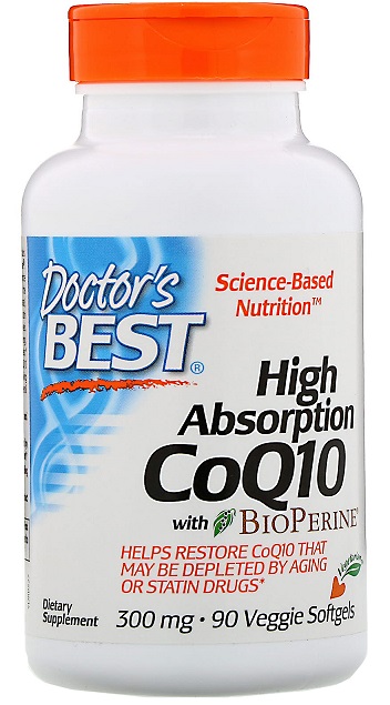 Doctors Best - Högeffektivt CoQ10 med BioPerine, 300 mg - 90 vegetabiliska kapslar | Vitaminer och mineralerHälsa och välbefinnandeHälsokostVeganska produkter | Apoteka