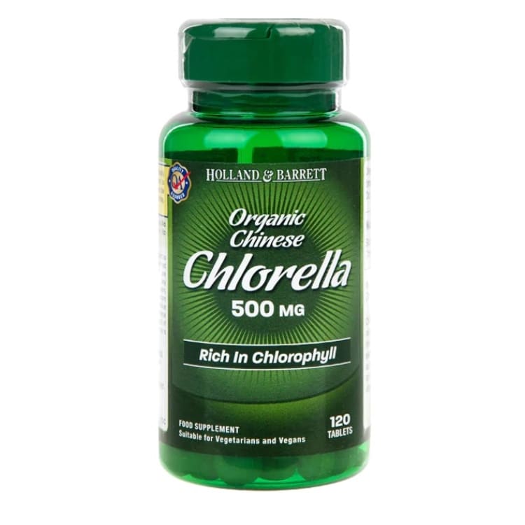 Holland &amp; Barrett - Kinesisk Chlorella, 500 mg - 120 tabletter | Veganska produkterHälsa och välbefinnandeHälsokost | Apoteka