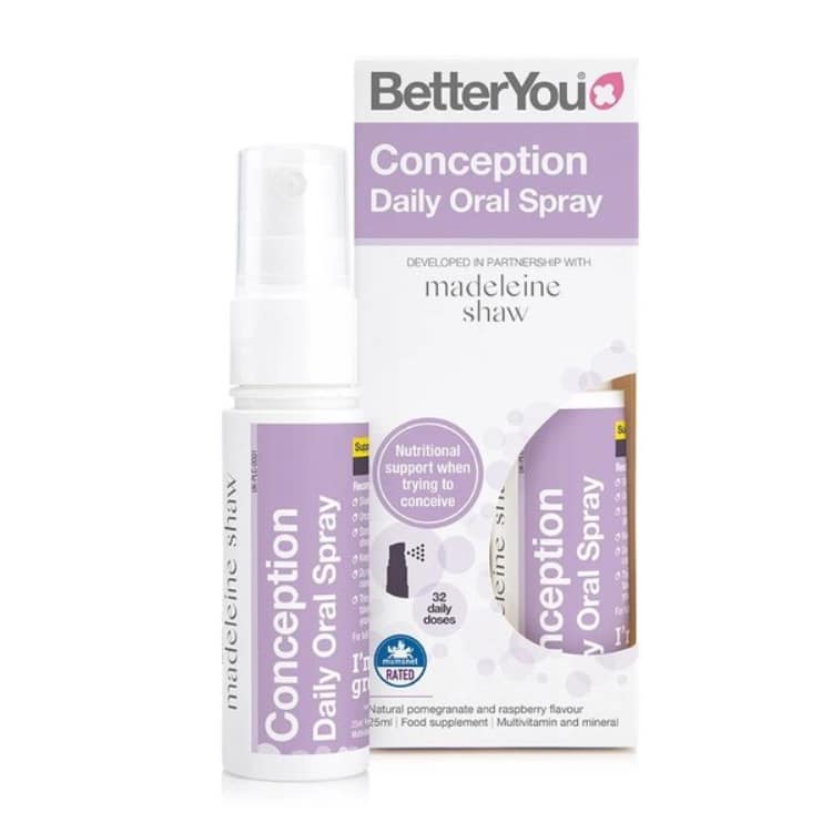 BetterYou - Konception Daglig Munnspray, Naturlig Granatäpple &amp; Hallon - 25 ml | Vitaminer och mineralerHälsa och välbefinnandeMultivitaminerHälsokost | Apoteka