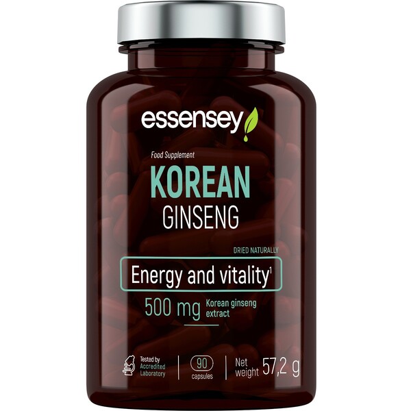 Essensey - Koreanskt Ginseng, 500 mg - 90 kapslar | Hälsa och välbefinnandeHälsokostHumörförbättring | Apoteka