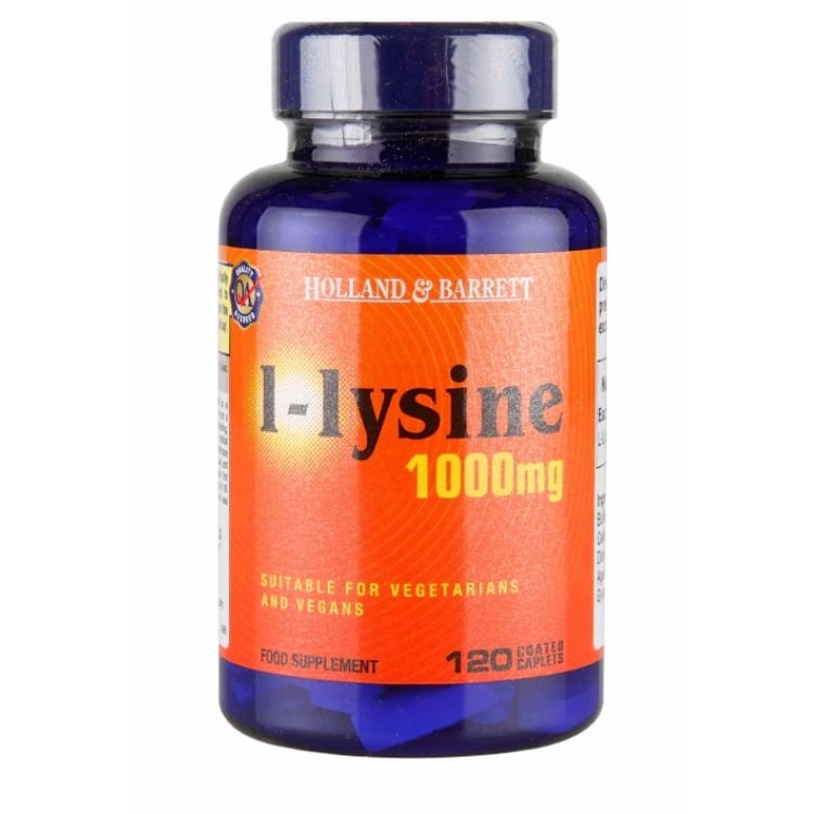 Holland &amp; Barrett - L-Lysin, 1000 mg, 120 kapslar | Aminosyror och BCAAIndividuella aminosyrorHälsokostFitness och träningL-lysin | Apoteka