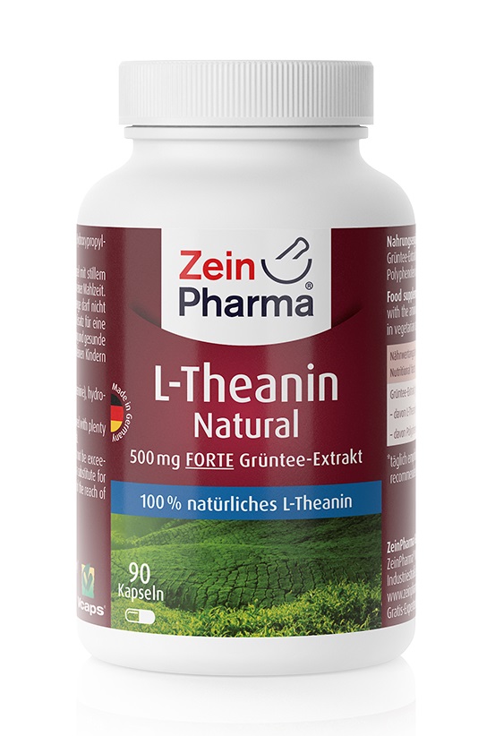 Zein Pharma - L-Theanin Natural, 500 mg - 90 kapslar | Hälsa och välbefinnandeAminosyror och BCAAHälsokostFitness och träning | Apoteka