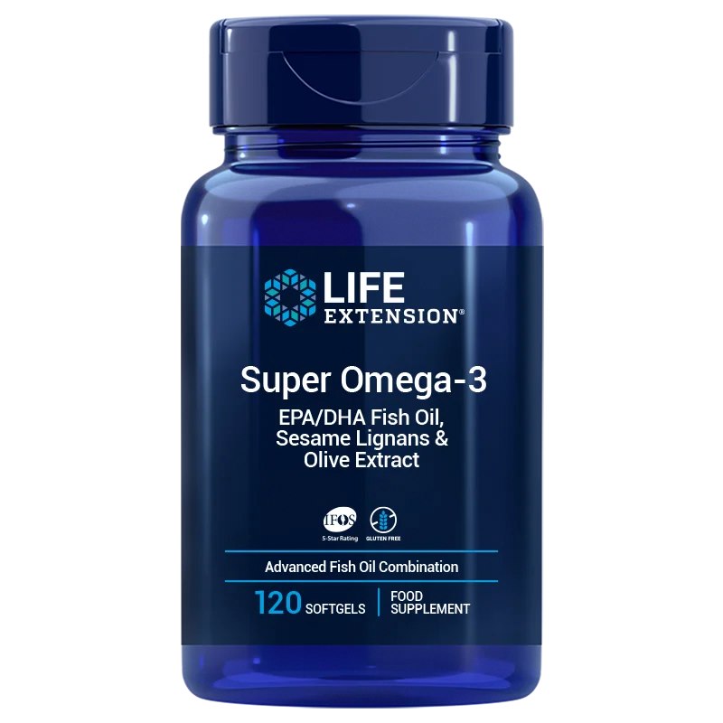 Life Extension - Super Omega-3 EPA/DHA med Sesamlignaner & Olivextrakt, EU-version, 120 enterodragerade kapslar | Vitaminer och mineralerOmegas - EFA - CLA - oljorOmega och fiskolja | Apoteka