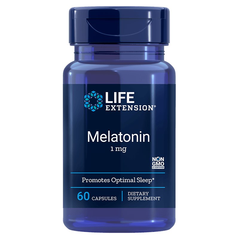 Life Extension - Melatonin, 1 mg, 60 kapslar | Vitaminer och mineralerAminosyror och BCAAHälsokostSömnstödFitness och träningMelatonin | Apoteka
