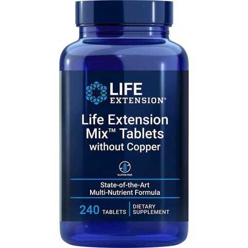 Life Extension Mix Tabletter utan koppar – Komplett multivitaminformel, 240 tabletter - Bild 3