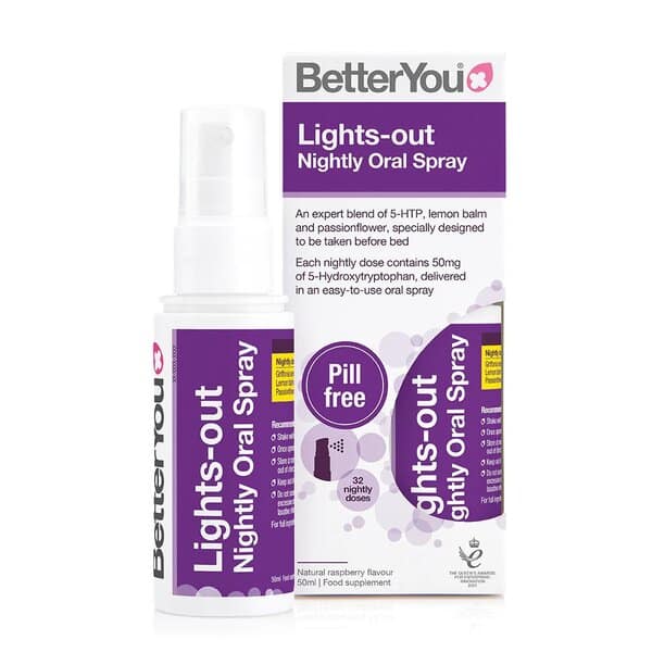 BetterYou - Lights-Out Nattlig Munspray, Naturlig Hallon - 50 ml | HälsokostSömnstöd | Apoteka