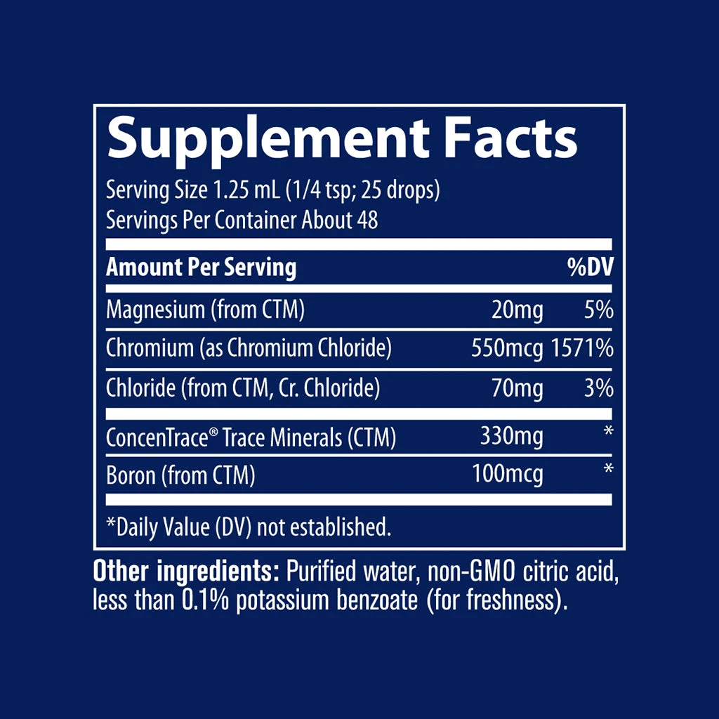 Trace Minerals - Flytande Jonisk Krom, 550 mcg - Bild 2