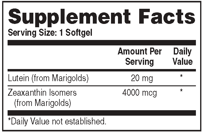 Health Thru Nutrition - Lutein med Zeaxanthin, 60 mjukkapslar - Bild 3
