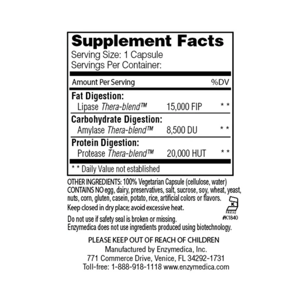 Enzymedica - Lypo Gold, 60 kapslar - Bild 2