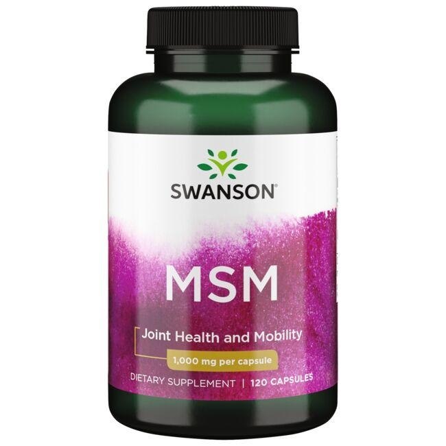 Swanson - MSM, 1000 mg, 120 kapslar | Vitaminer och mineralerHälsa och välbefinnandeStöd för lederna | Apoteka