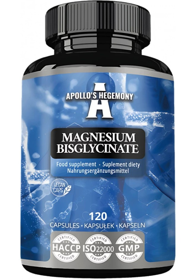 Apollos Hegemony - Magnesium Bisglycinat, 120 vegetabiliska kapslar | HälsokostMagnesium | Apoteka