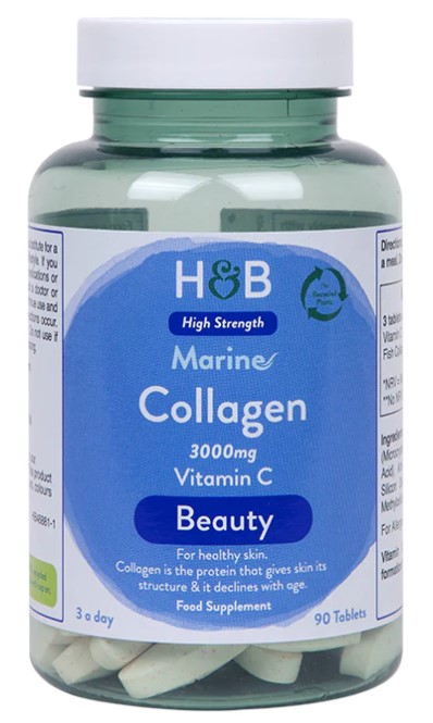 Holland &amp; Barrett - Marin Kollagen med Vitamin C, 3000 mg - 90 tabletter | Vitaminer och mineralerHälsa och välbefinnandeHår och naglarHälsokostKollagen | Apoteka