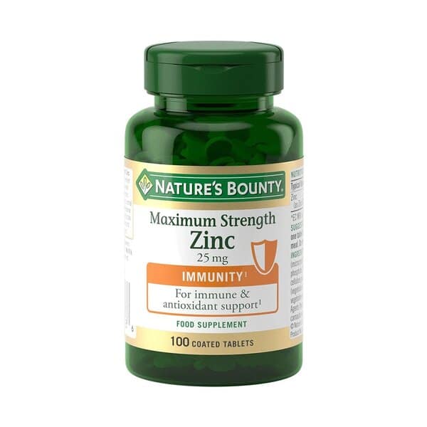 Natures Bounty - Maximal styrka Zink, 25 mg, 100 överdragna tabletter
