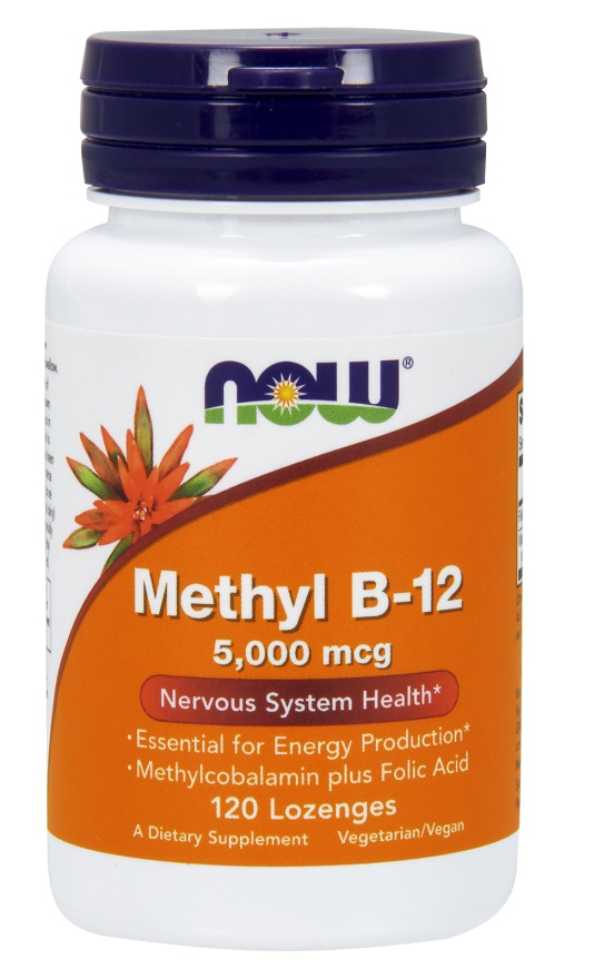 NOW Foods - Metyl B-12 med Folsyra, 5000 mcg - 120 sugtabletter | Vitaminer och mineralerVeganska produkterVissa vitaminerHälsokostFolatFolsyra | Apoteka