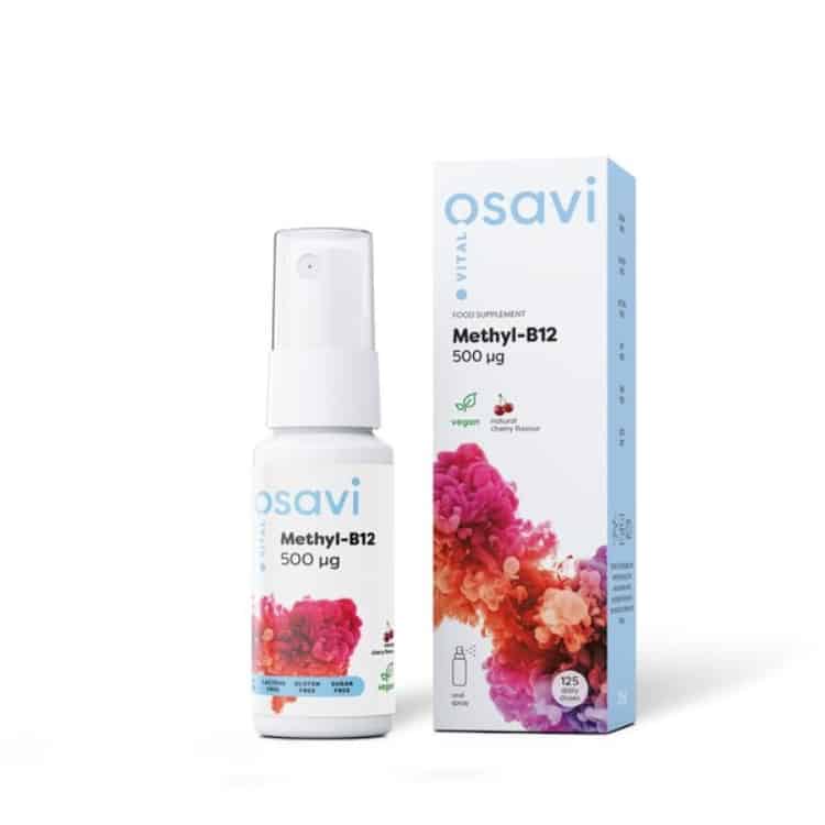 Osavi - Metyl-B12 Munnspray, 500 mcg (Körsbär) - 25 ml | Vitaminer och mineralerVeganska produkterHälsa och välbefinnandeVissa vitaminerB-vitaminHälsokostB12 | Apoteka