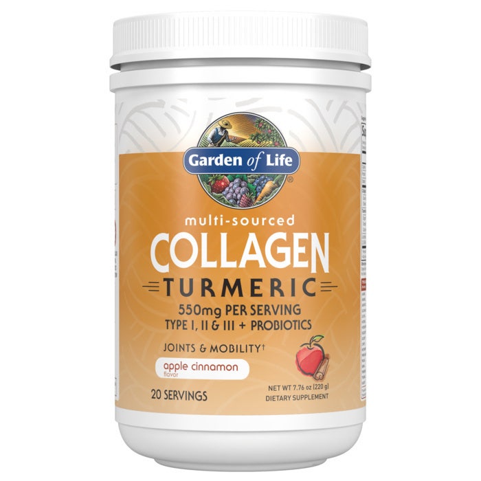Garden of Life - Multi-Source Collagen med Gurkmeja och Äppelkanel, 220g | Vitaminer och mineralerHälsa och välbefinnandeHälsokostKollagenStöd för ledernaFräsch hudNordisk vitalitet | Apoteka