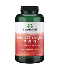 MultiOmega 3-6-9 - Flax & Borage & Fish Oils - 120 softgels