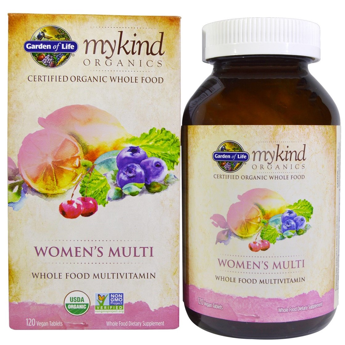 Garden of Life - Mykind Organics Dams Multivitamin, 120 veganska tabletter | Vitaminer och mineralerHälsa och välbefinnandeMultivitaminerKosttillskott för kvinnorHälsokostNordisk vitalitetBiohacking | Apoteka