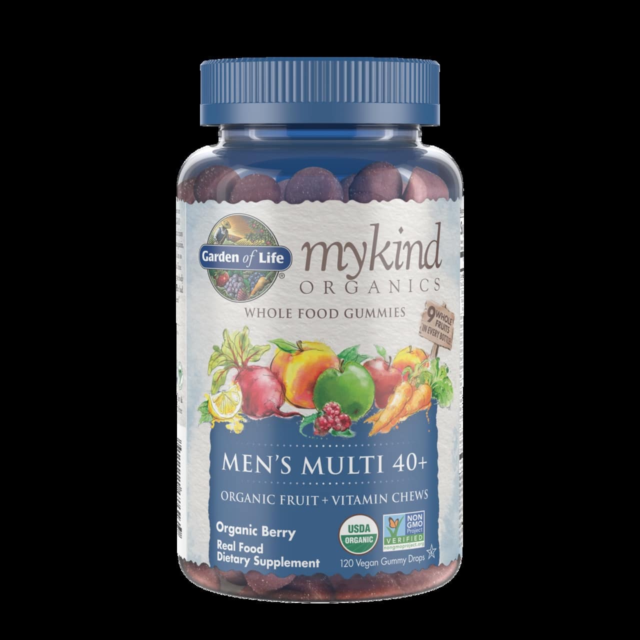 Garden of Life - Mykind Organics Herrarnas Multi 40+ Gummies, Ekologiska Bär - 120 veganska gummibjörnar | Vitaminer och mineralerVeganska produkterHälsa och välbefinnandeHälsokostNordisk vitalitet | Apoteka