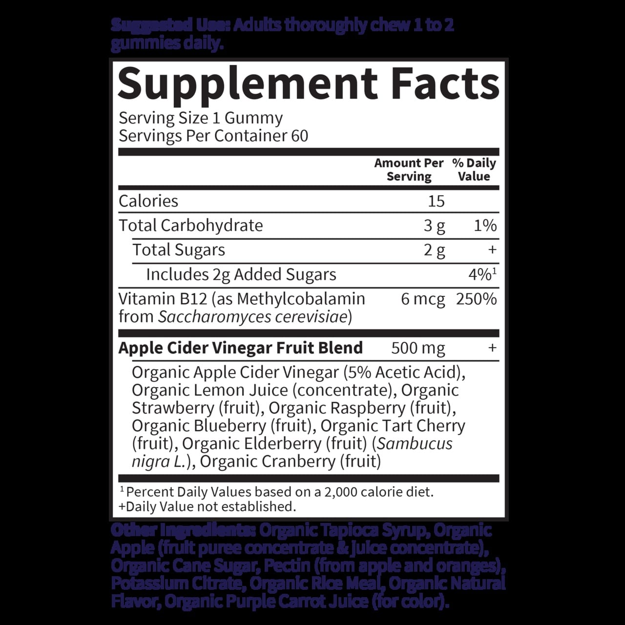 Garden of Life - Mykind Organics Äppelcidervinägergummier, 60 veganska gummier - Bild 2