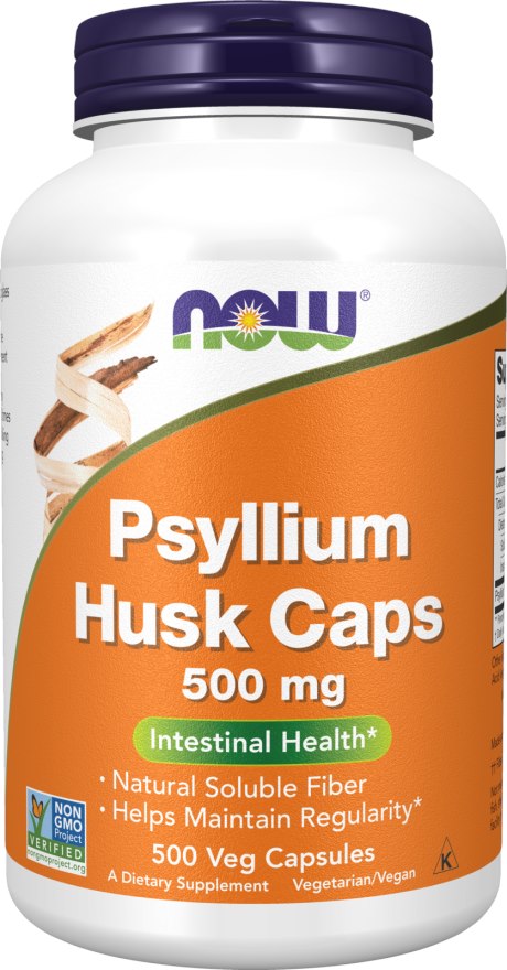 NOW Foods - Psyllium Husk, 500 mg, 500 vegetabiliska kapslar