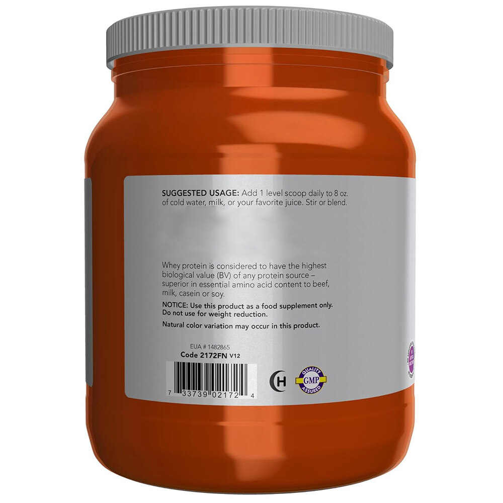 NOW Foods - Vassleproteinisolat, 544 g, Osmaksatt - Bild 6