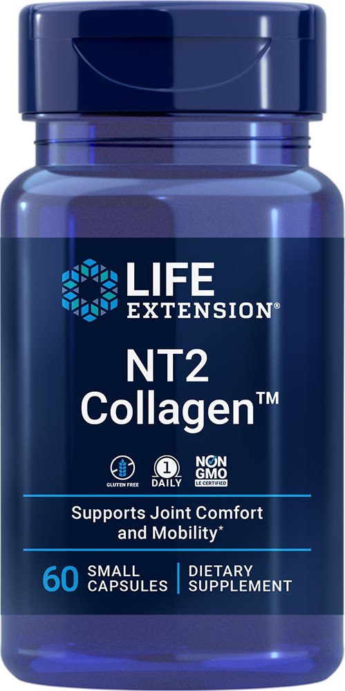 Life Extension - NT2 Collagen, 40 mg, 60 små kapslar | Vitaminer och mineralerHälsa och välbefinnandeCollagenStöd för ledernaKollagen | Apoteka