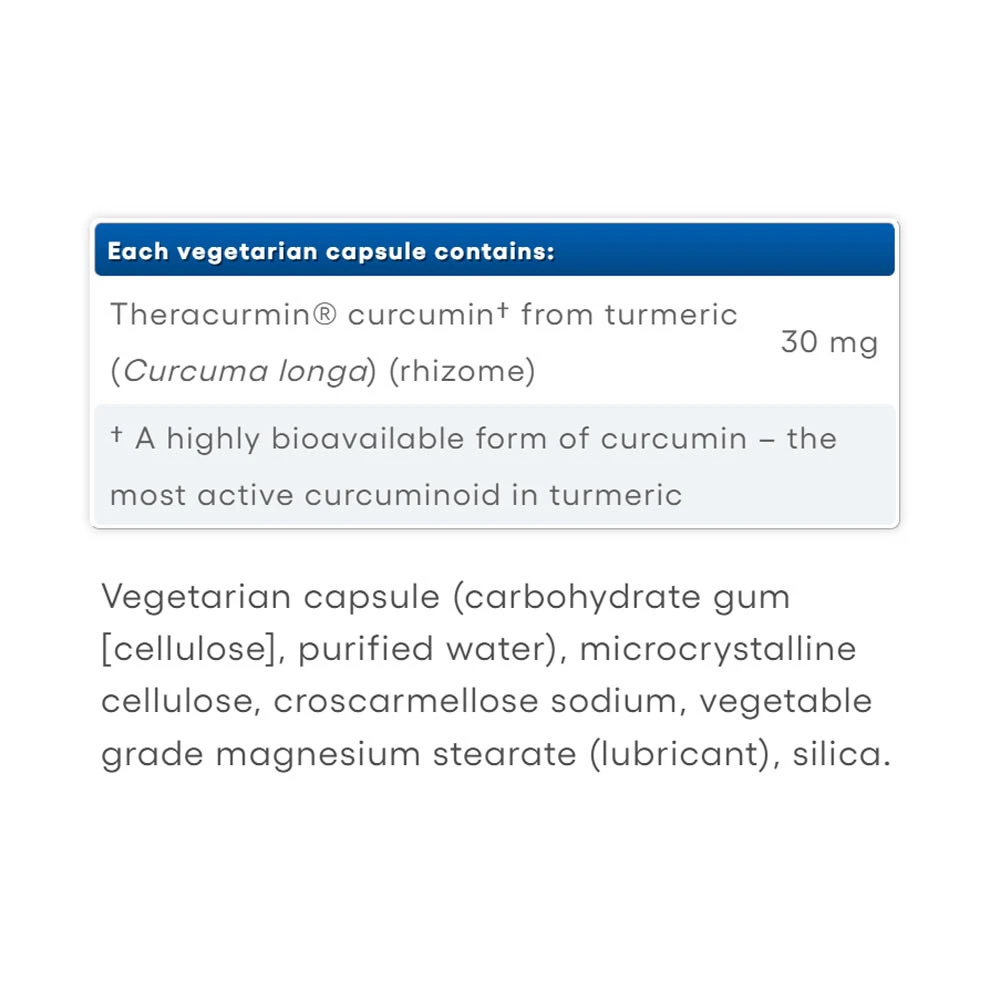 Natural Factors - Theracurmin, 30 mg, 60 kapslar - Bild 2