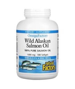 Natural Factors Wild Alaskan Salmon Oil 1.000mg 180 softgels
