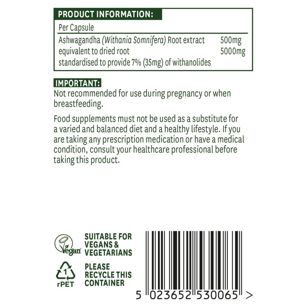 Natures Aid - Natures Aid Ashwagandha (30 Capsules) - Bild 3