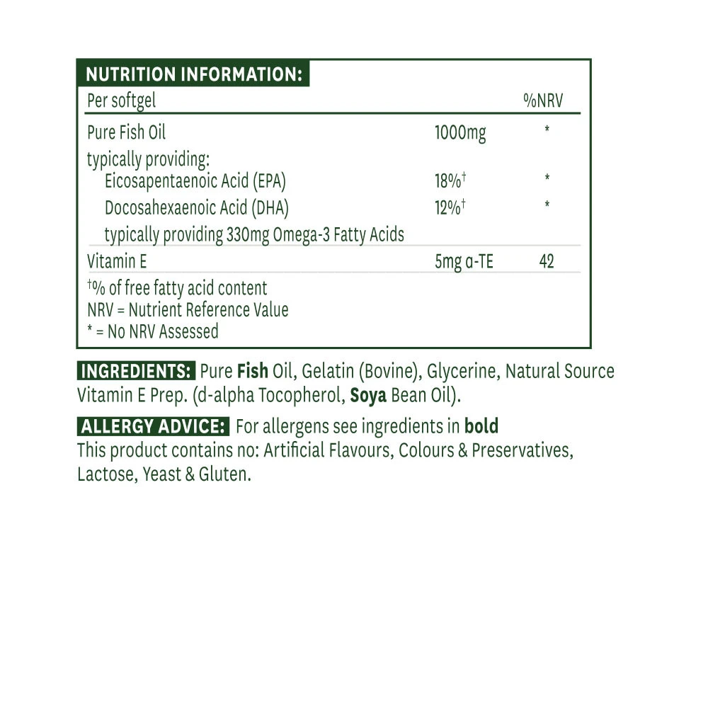 Natures Aid - Fiskolja, 1000 mg (90 Mjukkapslar) - Bild 2