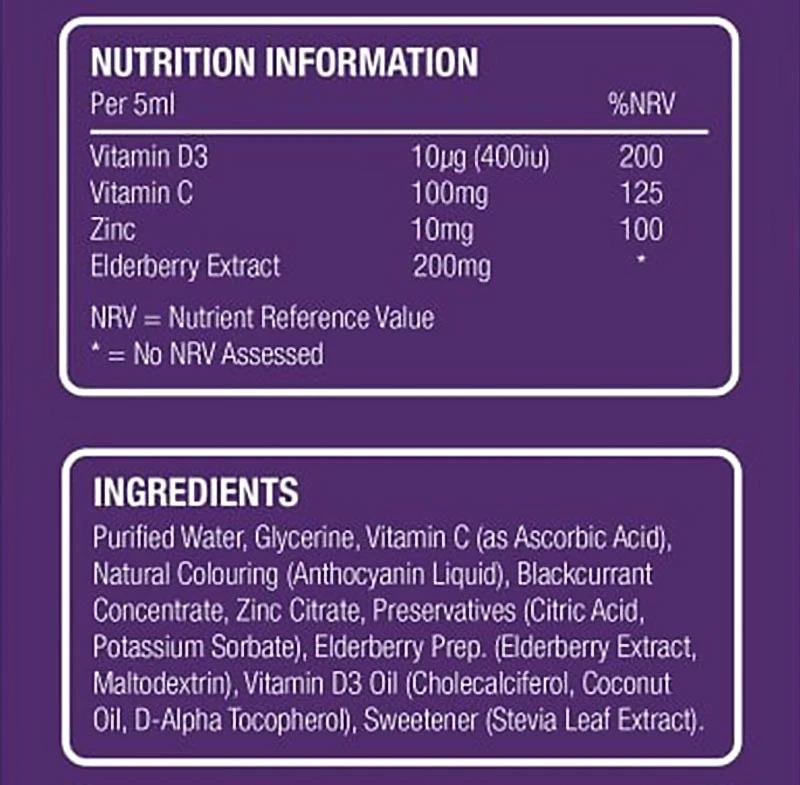 Natures Aid - Super Stars Immunstöd, Svarta Vinbärssmak, 150 ml - Bild 2