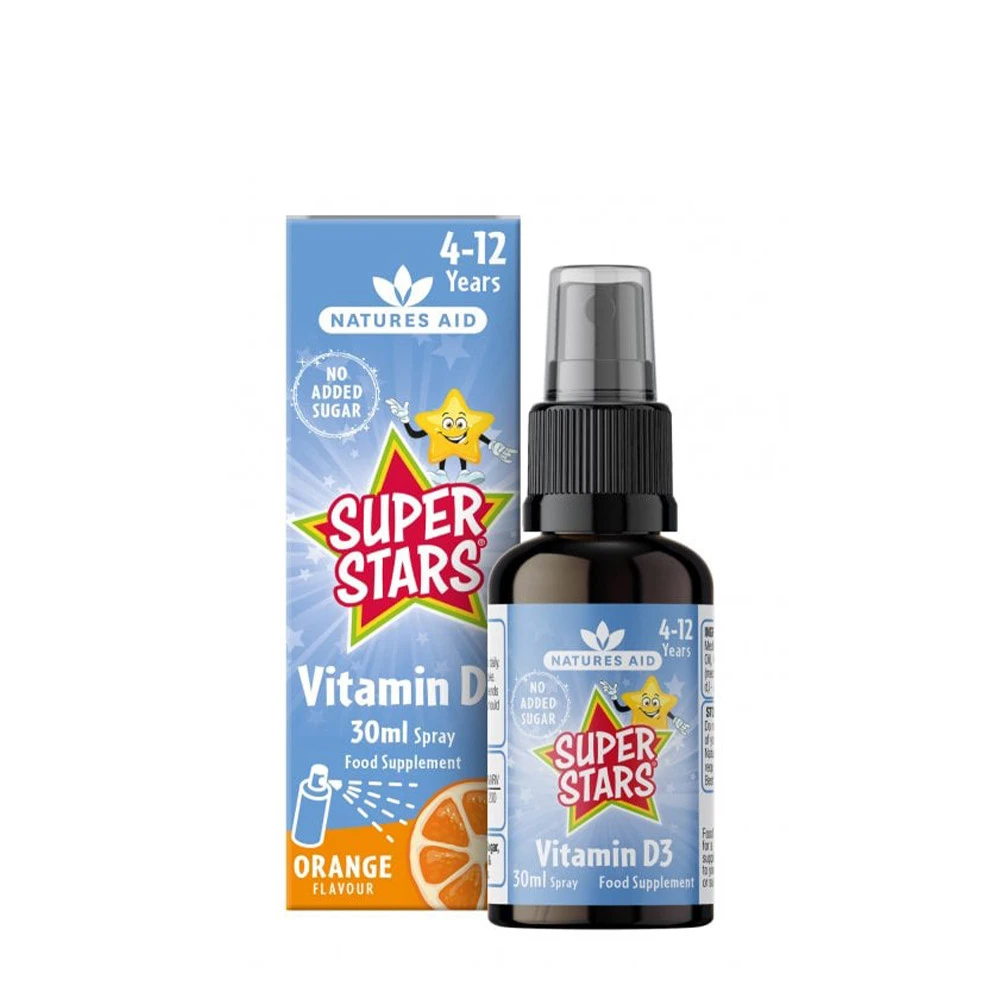 Natures Aid - Super Stars Vitamin D3 Spray, 30 ml, Apelsin | Hälsokost | Apoteka
