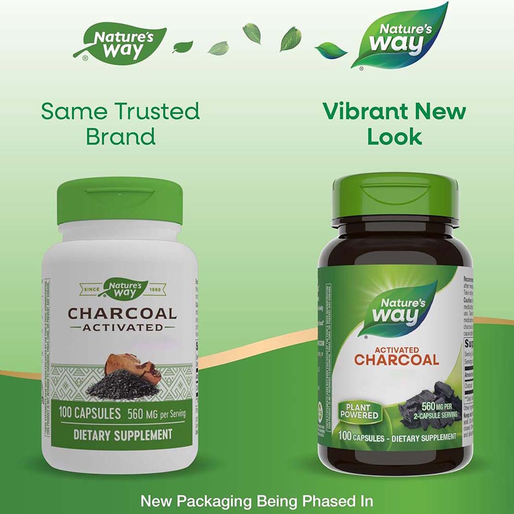 Nature's Way - Aktiverat Kol, 100 Kapslar - Bild 6