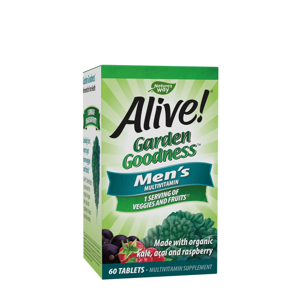 Natures Way - Alive! Garden Goodness för män, 60 tabletter | Vitaminer och mineralerHälsokost | Apoteka