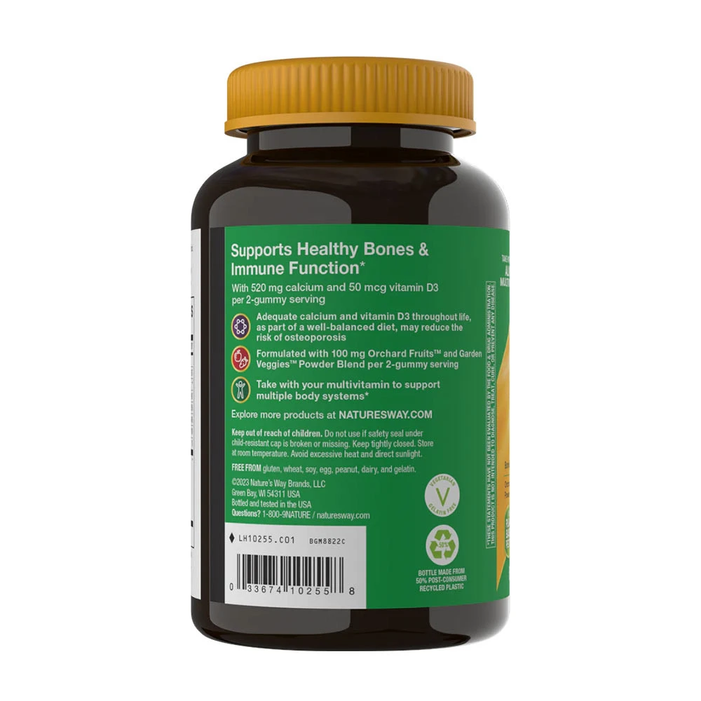 Nature's Way - Alive! Kalcium + D3 Gummies, 60 stycken - Bild 3