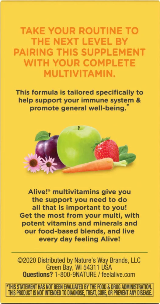 Nature's Way - Alive! Dagligt Immunförsvar, 30 Mjukkapslar - Bild 3