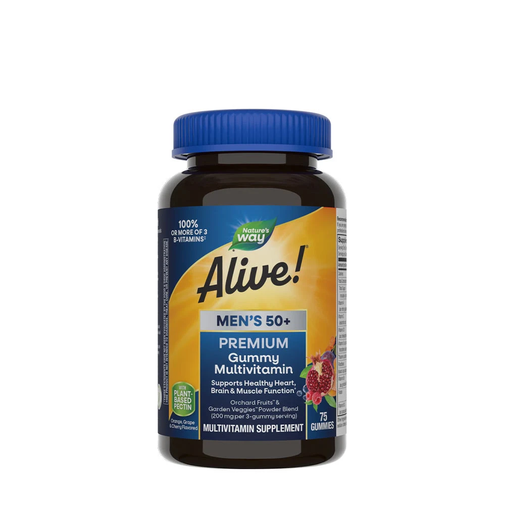 Natures Way Alive!® Premium Men’s 50+ Gummy Multivitamin (75 Gummies