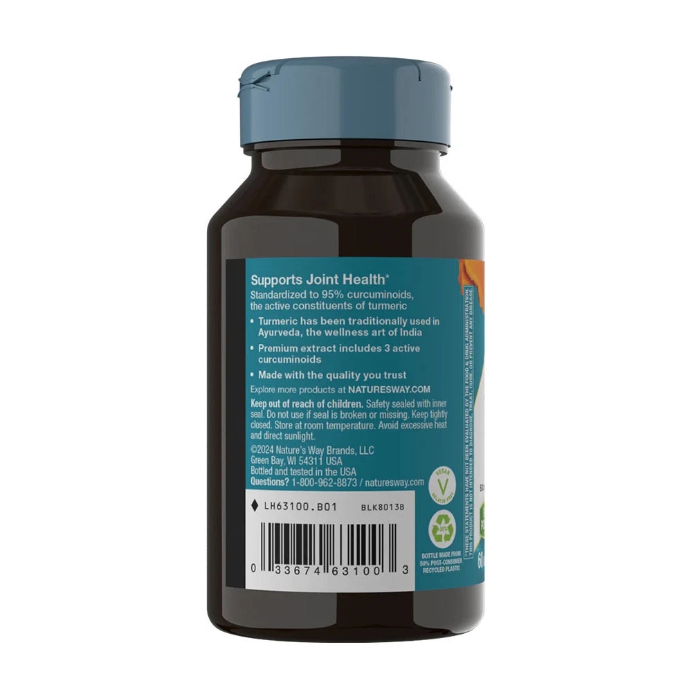 Natures Way - Gurkmeja Premium Extrakt, 60 tabletter - Bild 3