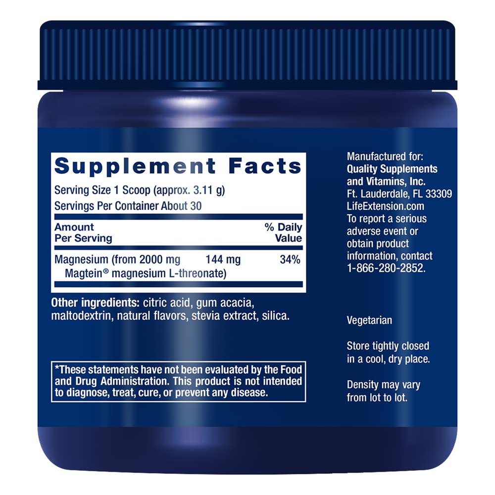 Life Extension - Neuro-Mag Magnesium L-Treonat, Tropisk Punch, 93 g - Bild 5
