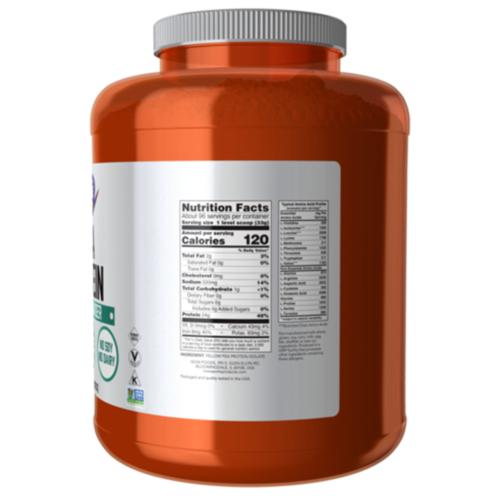 Now Foods - Ärtprotein, naturell 3175g - Bild 4