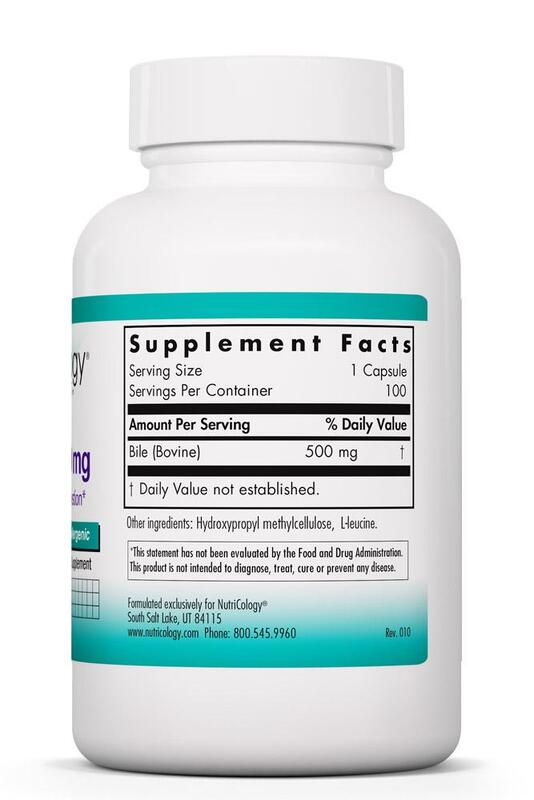 Nutricology - Oxgalla, 500 mg, 100 vegetabiliska kapslar - Bild 4